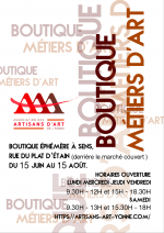 Boutique éphémère des artisans d art